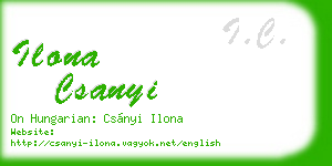 ilona csanyi business card
